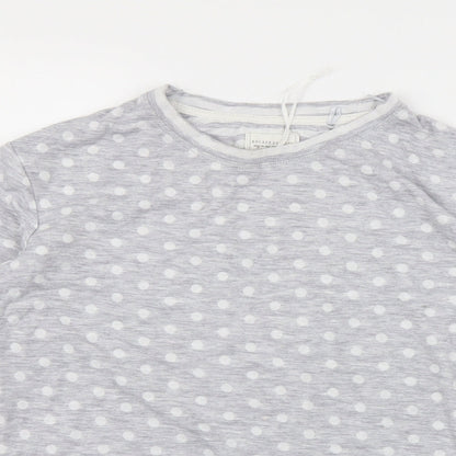 NEXT Womens Grey Polka Dot  Capri Pyjama Top Size S