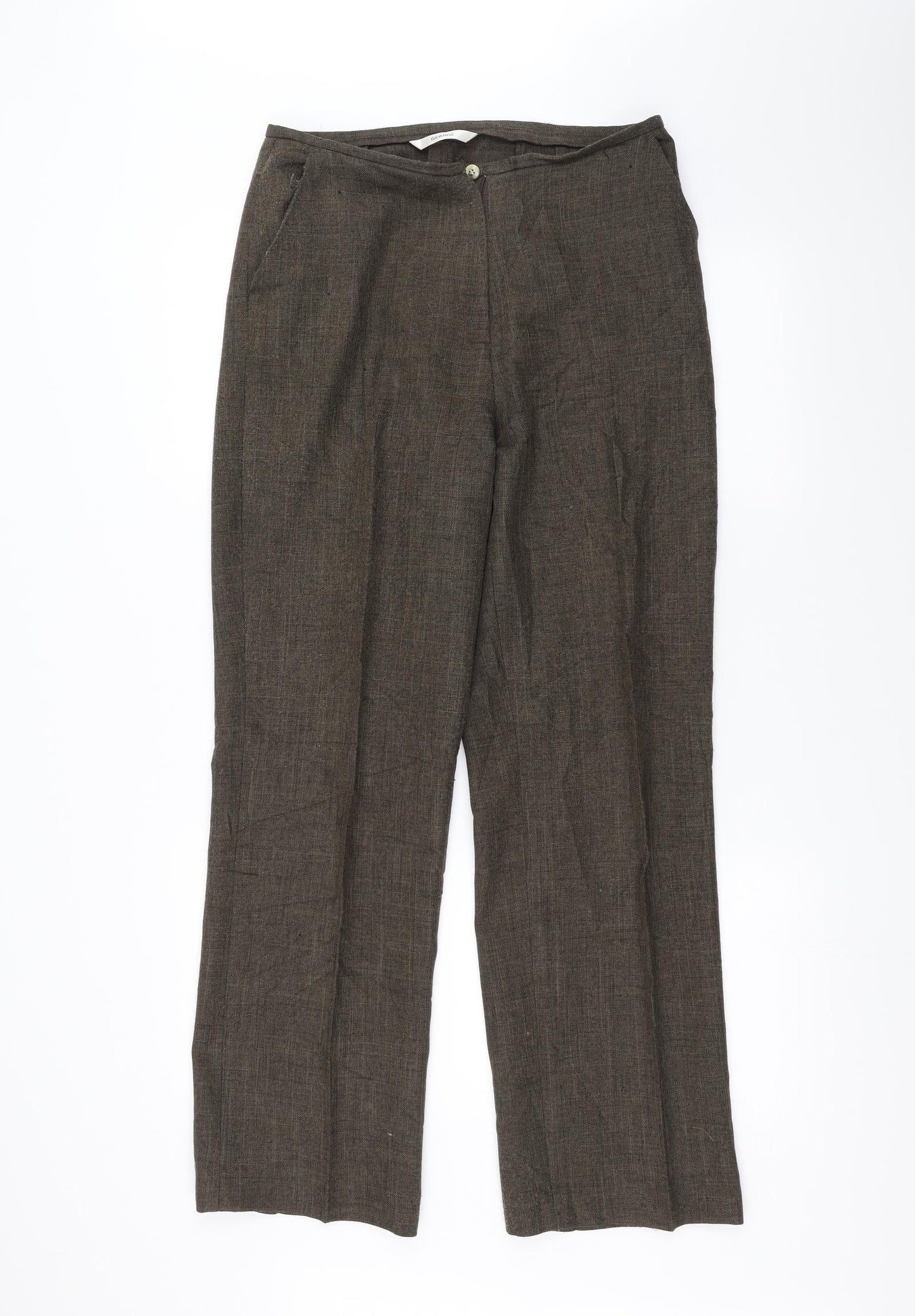 George Womens Brown   Trousers  Size 12 L28 in