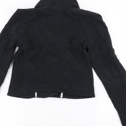 Brand and care label for Miss60 girls’ black jacket, size XL