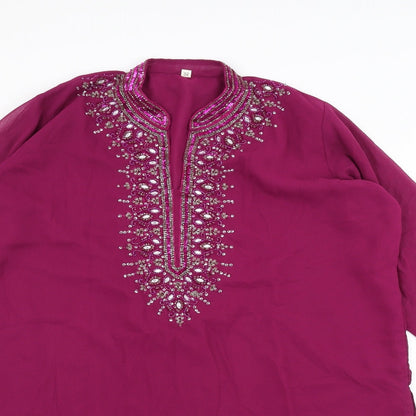 Womens UK Size S Preworn Pink Basic T-Shirt