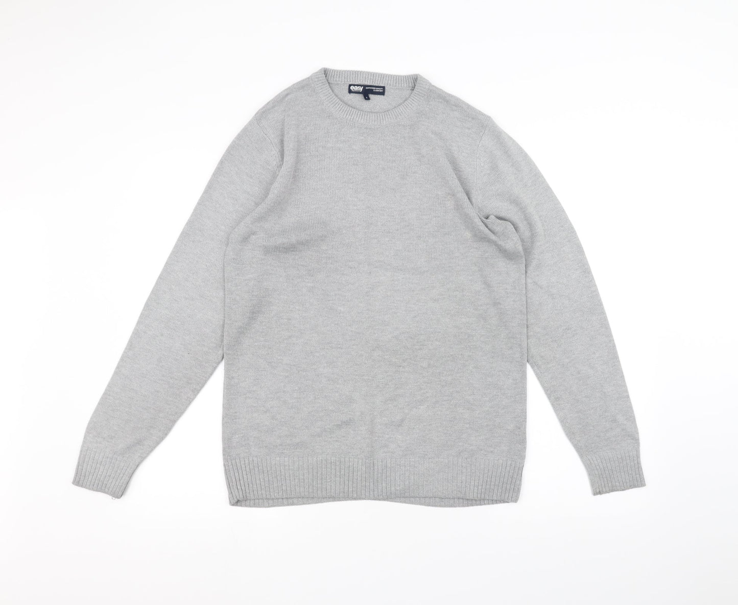 Easy Mens Grey   Pullover Jumper Size S