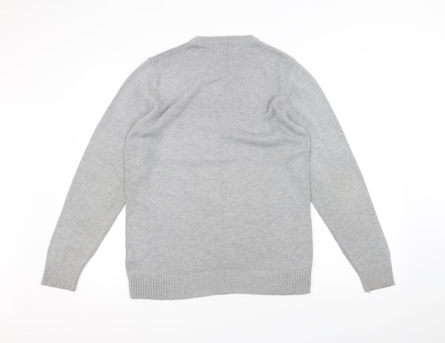 Easy Mens Grey   Pullover Jumper Size S