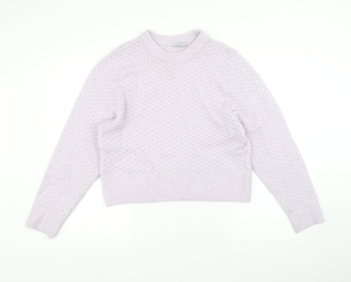 H&M Womens Purple   Pullover Jumper Size L
