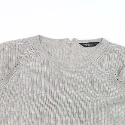 Dorothy Perkins Womens Grey  Knit Pullover Jumper Size 14