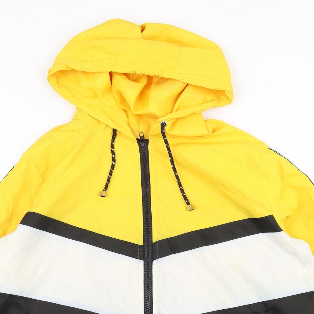 Womens UK Size S New Look Yellow Windbreaker Coat