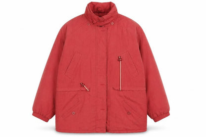 Womens UK Size 14 Essentials Red Pea Coat