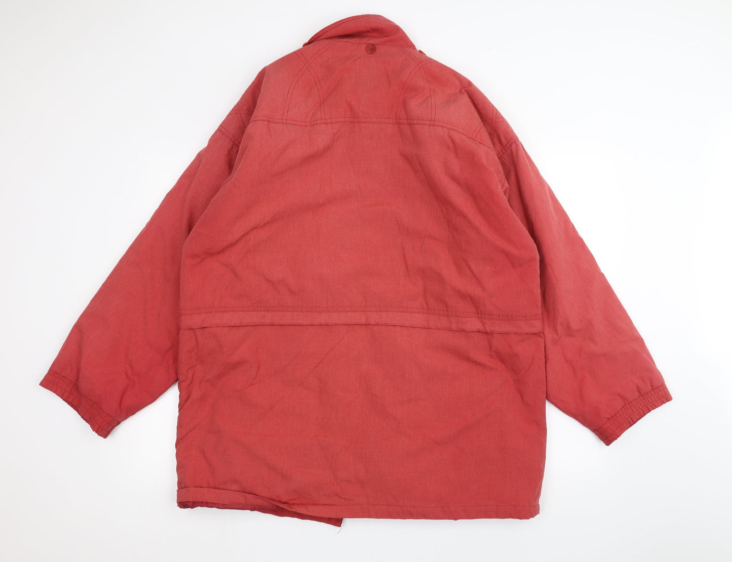 Womens UK Size 14 Essentials Red Pea Coat