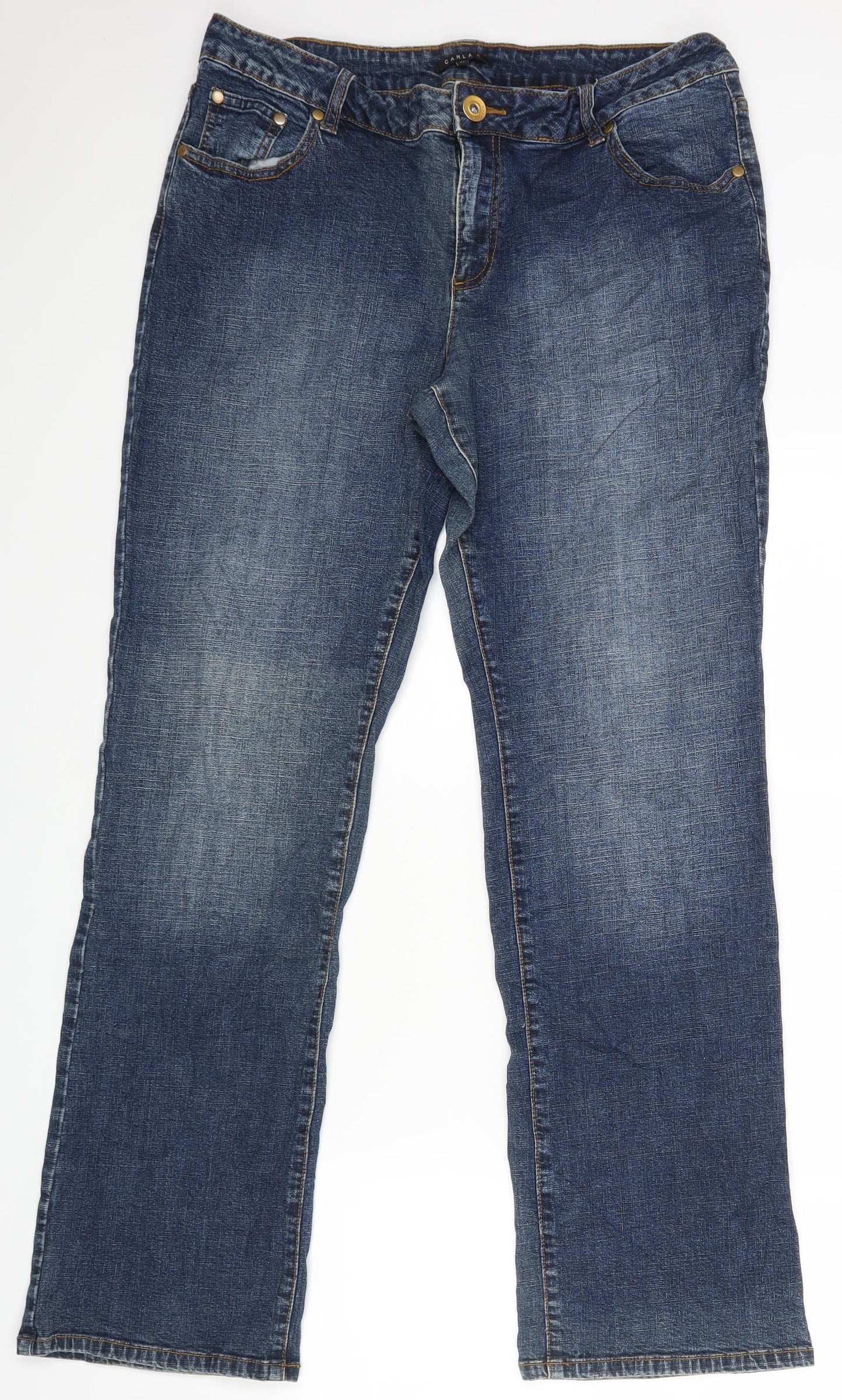 Clara F Womens Blue   Straight Jeans Size 40 L31 in