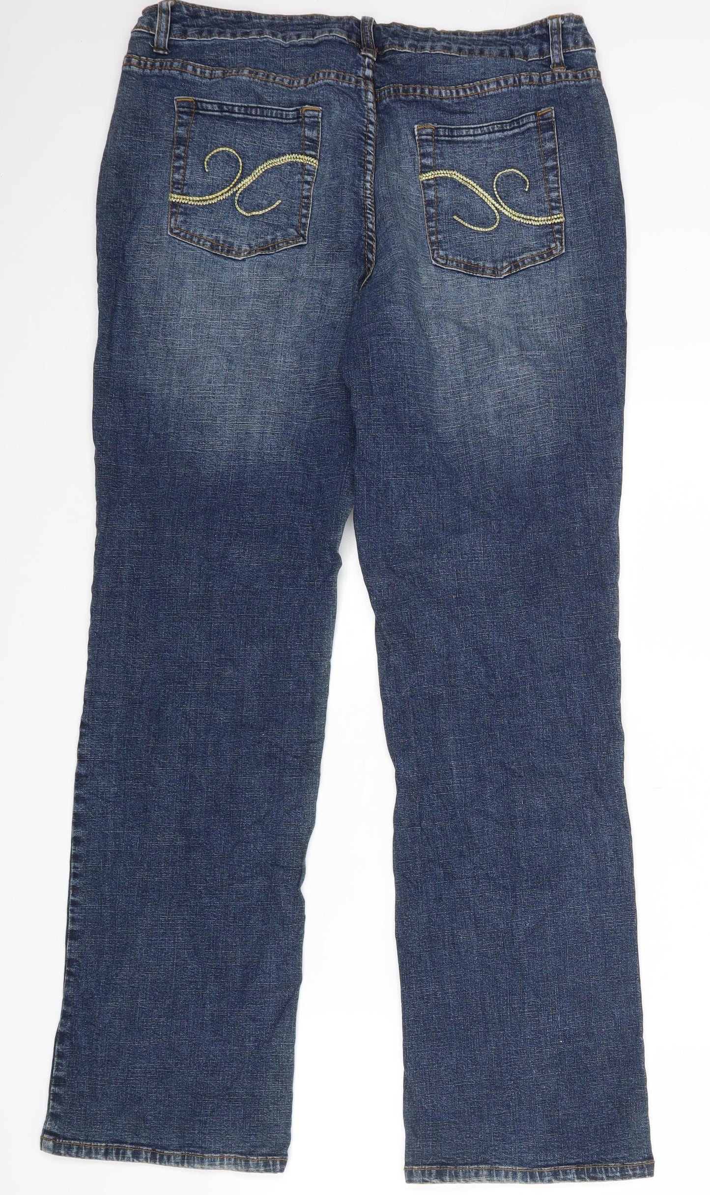 Clara F Womens Blue   Straight Jeans Size 40 L31 in