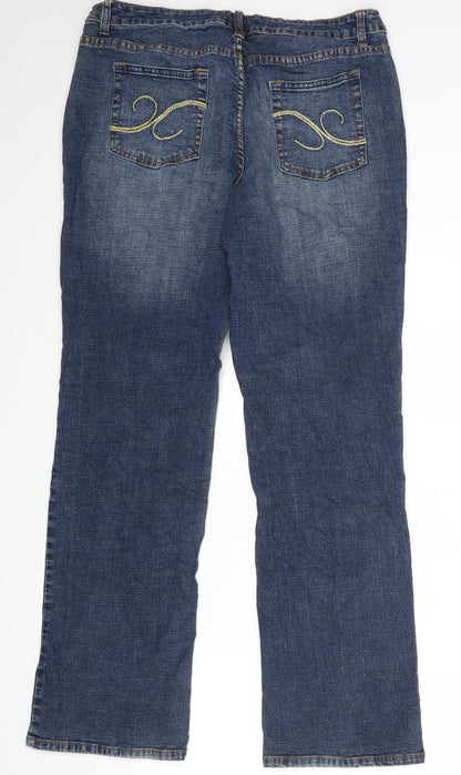Clara F Womens Blue   Straight Jeans Size 40 L31 in