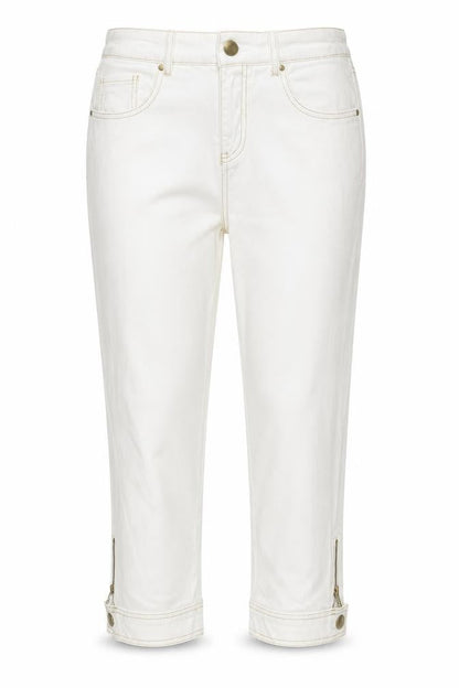 Oltre Womens White   Straight Jeans Size 14 L23 in