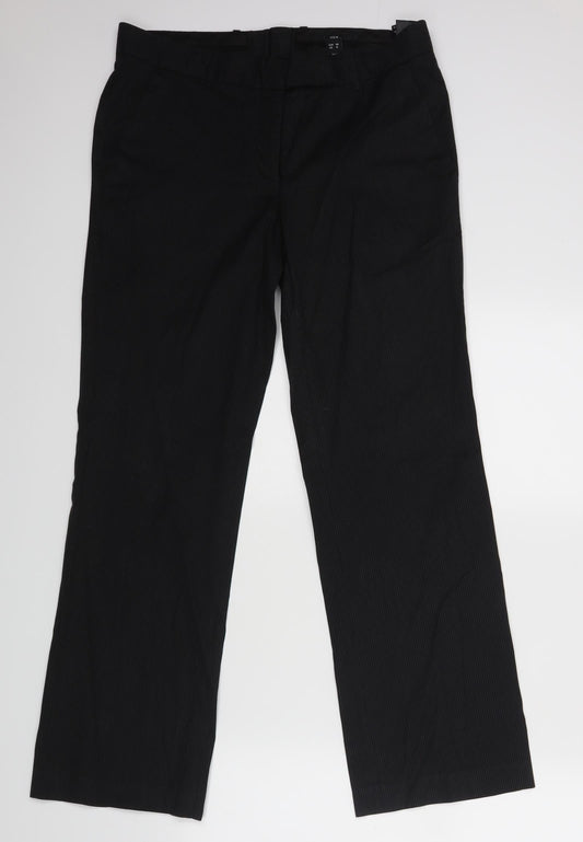 Womens UK Size 8 H&M Regular Fit Dress Pants Black Trousers