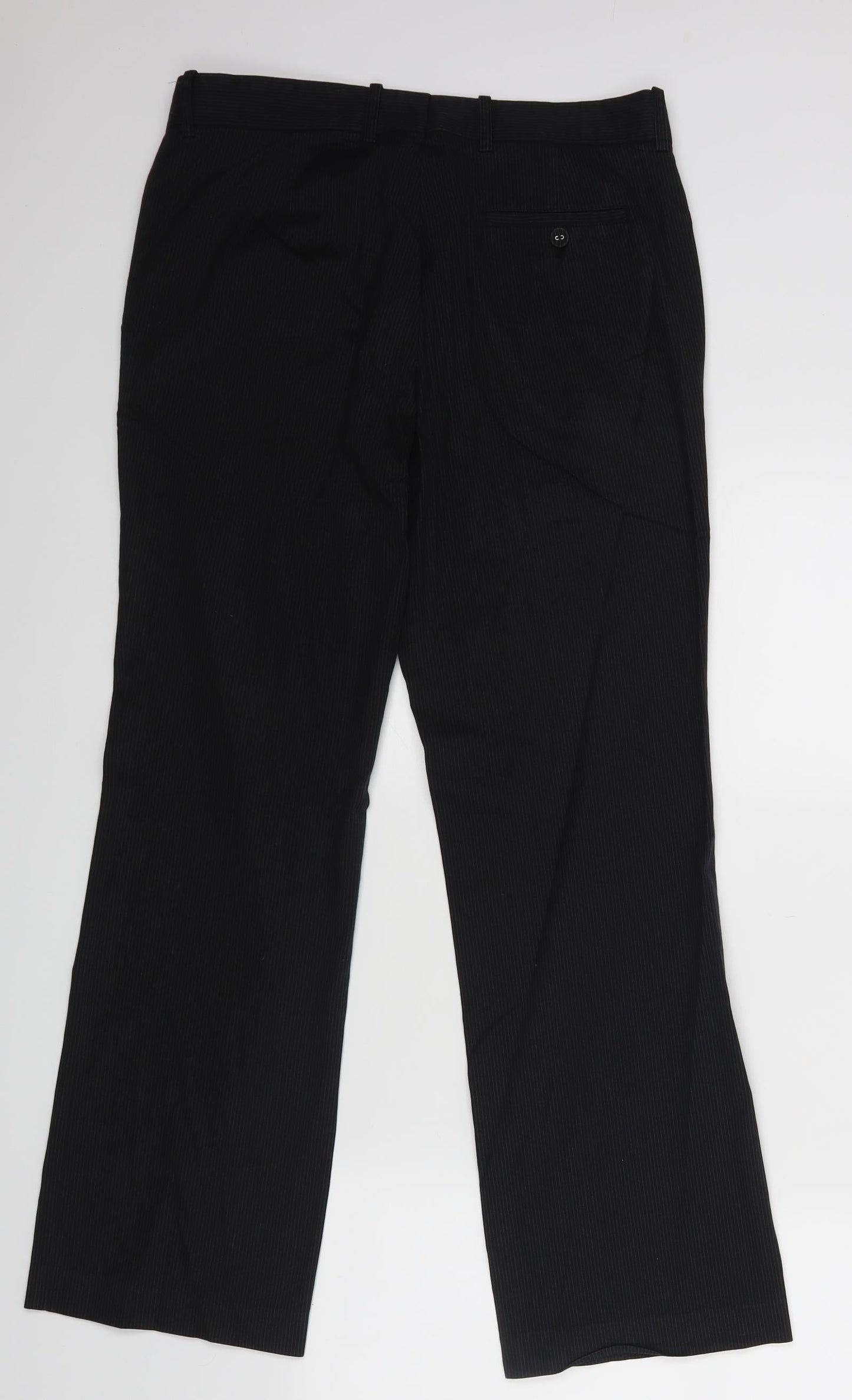Womens UK Size 8 H&M Regular Fit Dress Pants Black Trousers