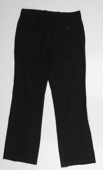 Womens UK Size 8 H&M Regular Fit Dress Pants Black Trousers