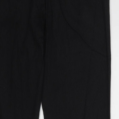 Womens UK Size 8 H&M Regular Fit Dress Pants Black Trousers