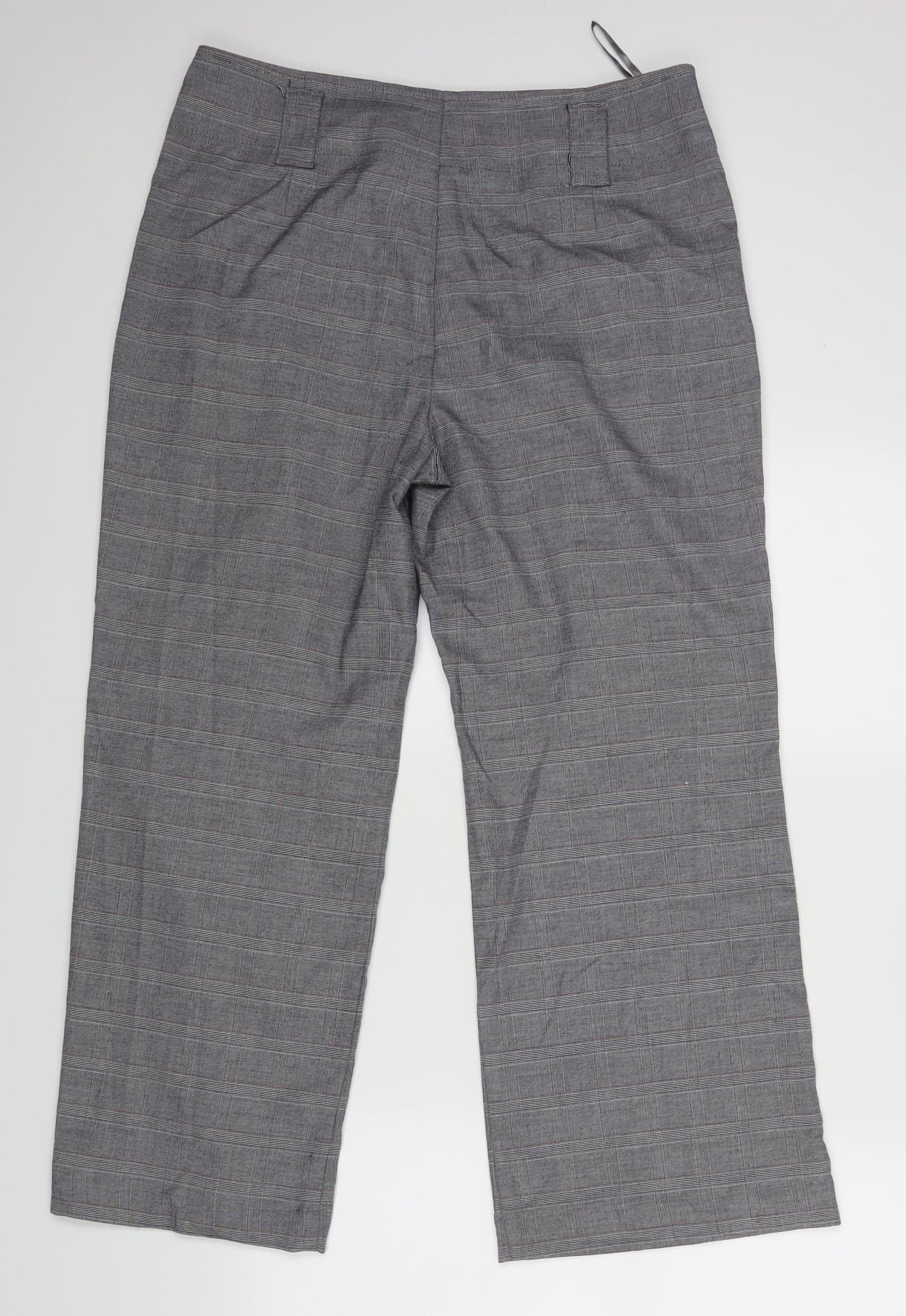 Per Una Womens Grey Check  Dress Pants Trousers Size 14 L27 in