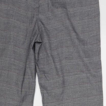 Per Una Womens Grey Check  Dress Pants Trousers Size 14 L27 in