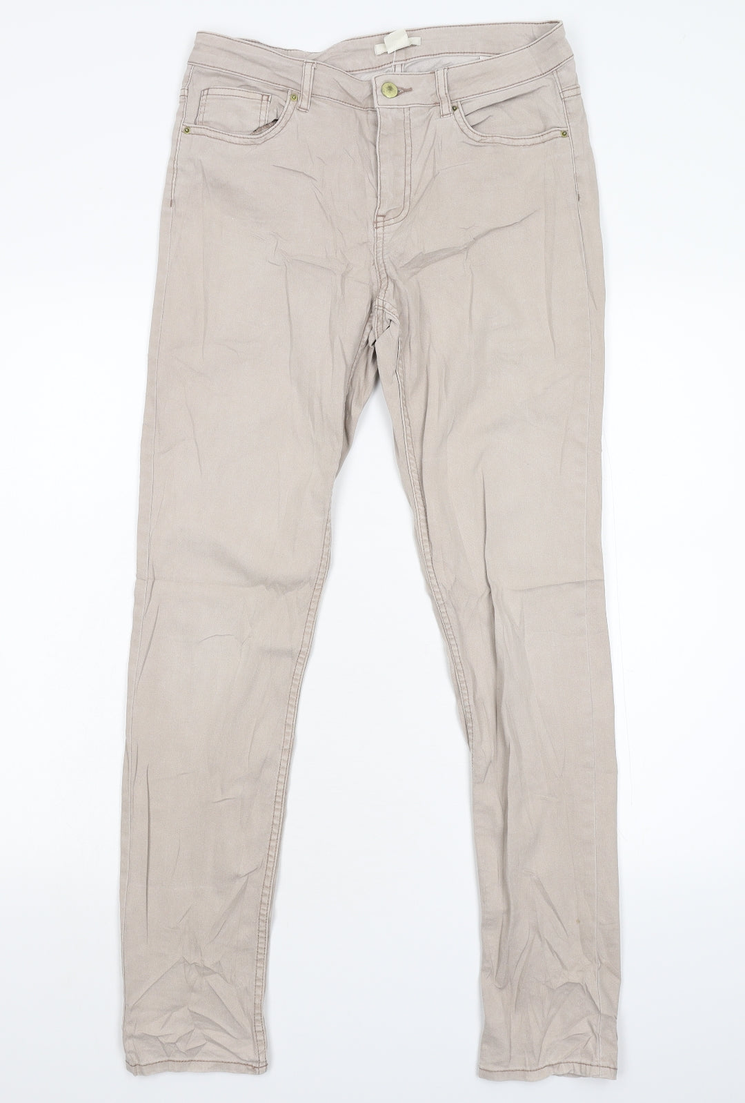 Womens UK Size 36 H&M Slim Fit Skinny Beige Jeans