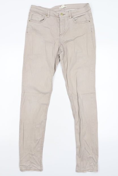 Womens UK Size 36 H&M Slim Fit Skinny Beige Jeans