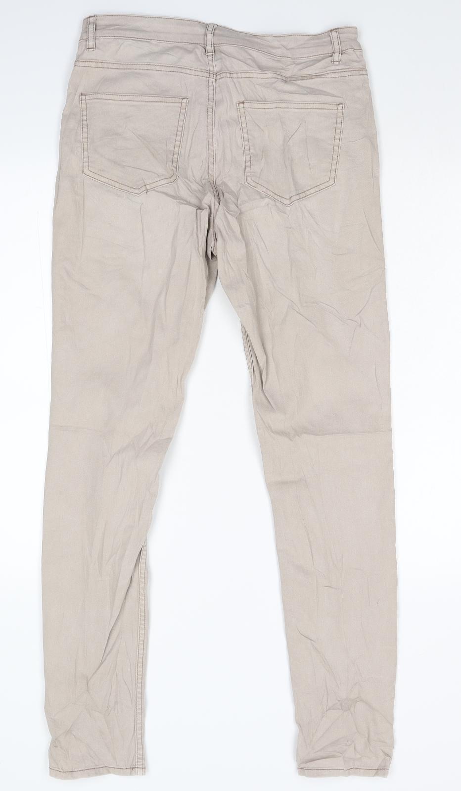 Womens UK Size 36 H&M Slim Fit Skinny Beige Jeans