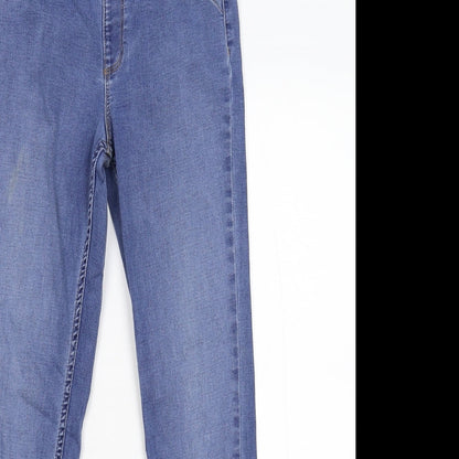 River Island Girls Blue  Damask Skinny Jeans Size 11 Years