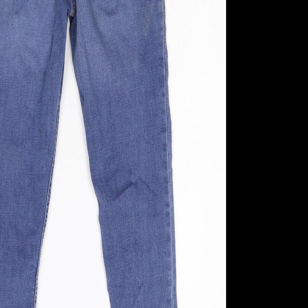 River Island Girls Blue  Damask Skinny Jeans Size 11 Years