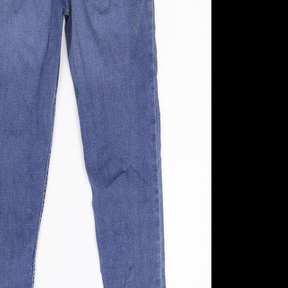 River Island Girls Blue  Damask Skinny Jeans Size 11 Years