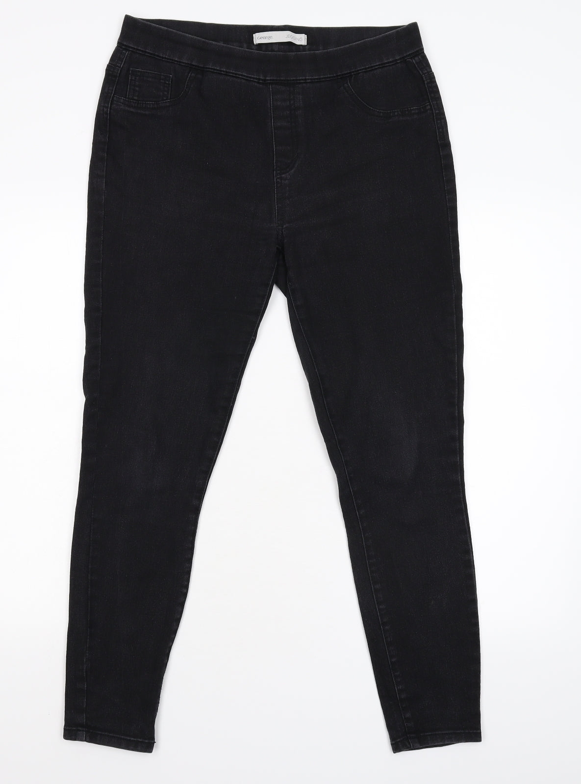 George Womens Black  Denim Tapered Jeans Size 12 L27 in