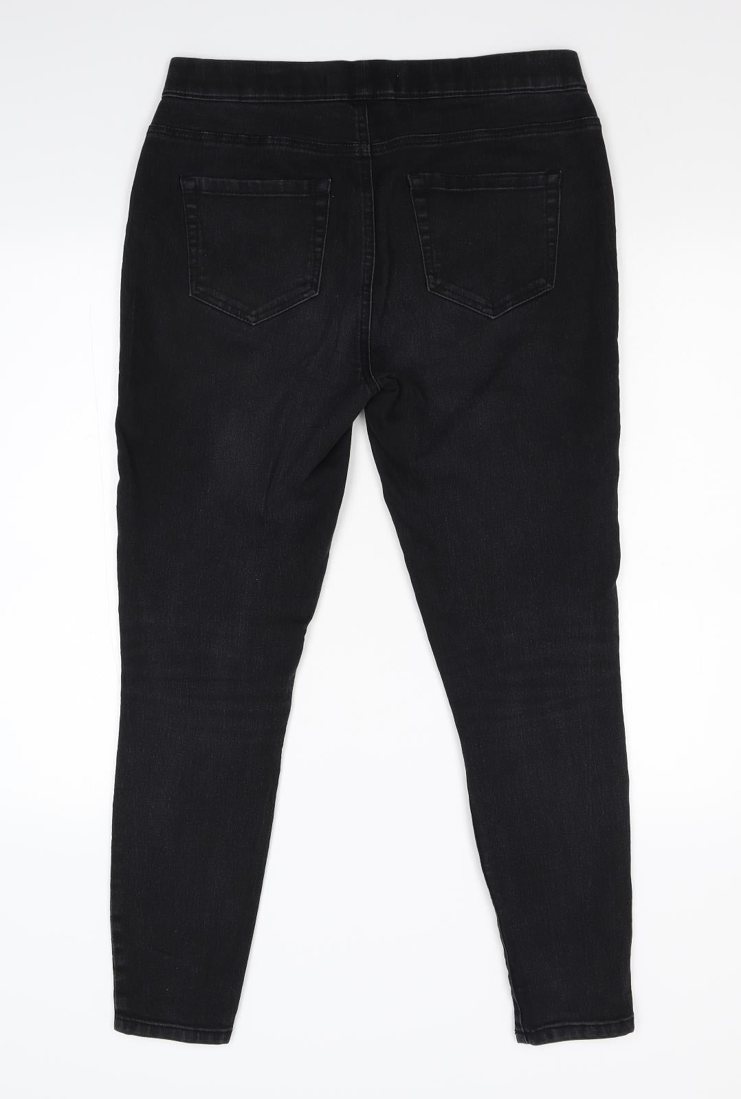 George Womens Black  Denim Tapered Jeans Size 12 L27 in