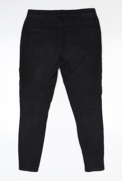 George Womens Black  Denim Tapered Jeans Size 12 L27 in