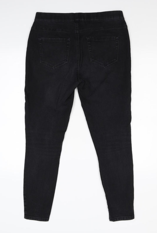 George Womens Black  Denim Tapered Jeans Size 12 L27 in