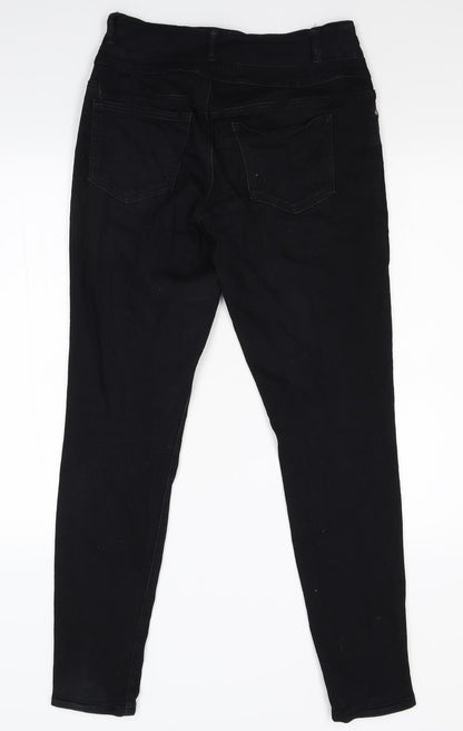 Silver Crush Womens Black  Denim Skinny Jeans Size 12 L29 in