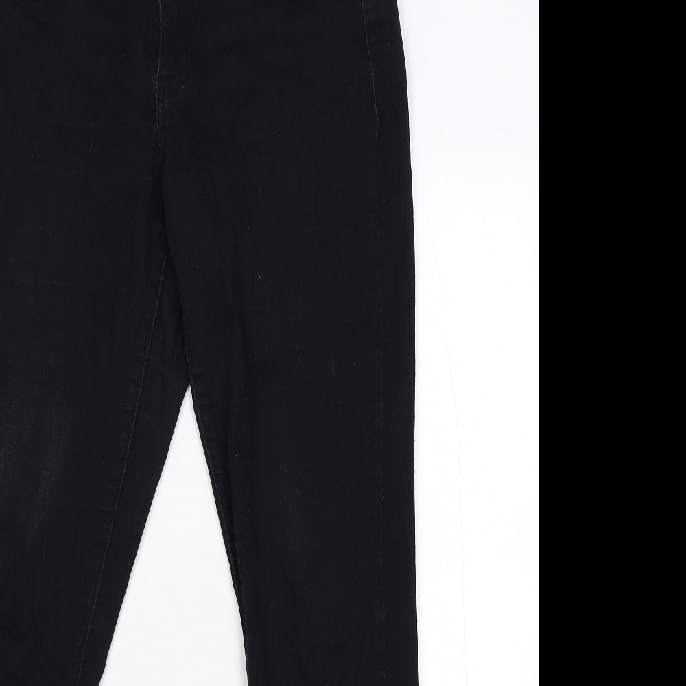Silver Crush Womens Black  Denim Skinny Jeans Size 12 L29 in