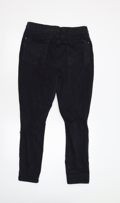 Just Fab Womens Black  Denim Skinny Jeans Size 35 L28 in