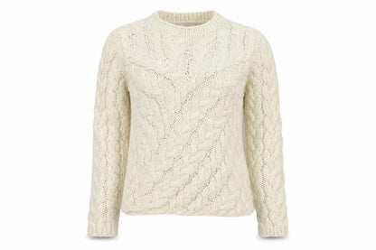 H&M Womens Ivory  Knit Pullover Jumper One Size  - Asymmetric Hem