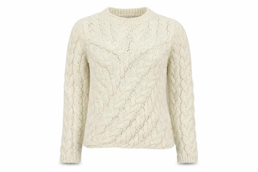 H&M Womens Ivory  Knit Pullover Jumper One Size  - Asymmetric Hem
