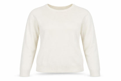 Isabelle Womens White  Knit Pullover Jumper Size S