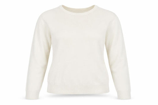 Isabelle Womens White  Knit Pullover Jumper Size S