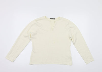 Noveau Edition Womens Ivory  Knit Pullover Jumper Size 14