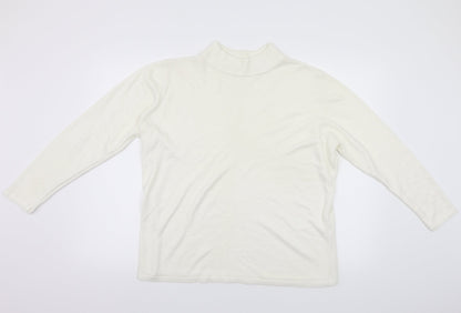 Preworn Womens White  Knit Pullover Jumper Size L