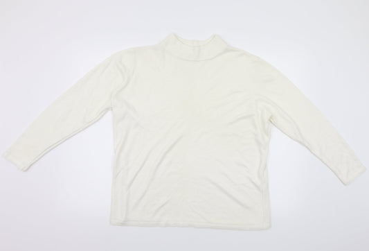 Preworn Womens White  Knit Pullover Jumper Size L