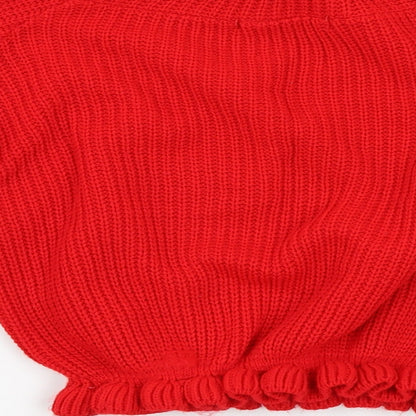 Cameo Rose Womens Red  Knit Henley Jumper Size M