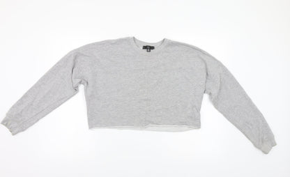 Missguided Womens Grey   Pullover Sweatshirt Size S  - crop sweatshirt
