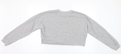 Missguided Womens Grey   Pullover Sweatshirt Size S  - crop sweatshirt