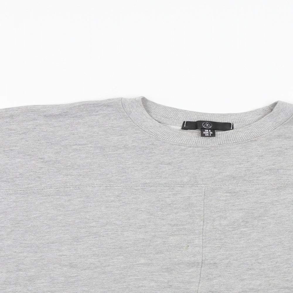 Missguided Womens Grey   Pullover Sweatshirt Size S  - crop sweatshirt