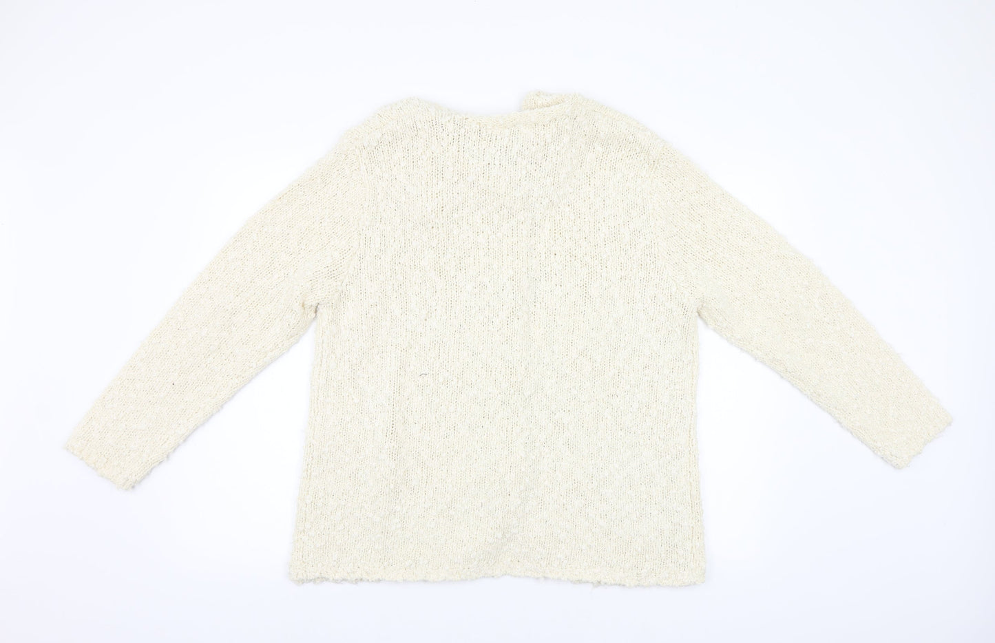 Classics Womens White  Knit Pullover Jumper Size L