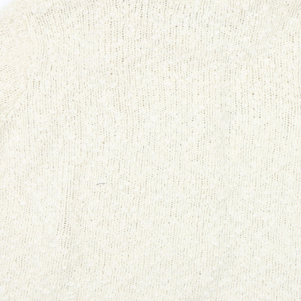 Classics Womens White  Knit Pullover Jumper Size L