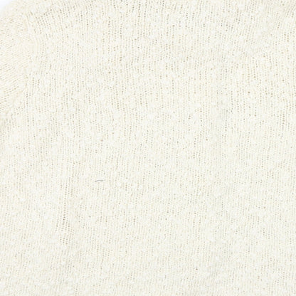 Classics Womens White  Knit Pullover Jumper Size L