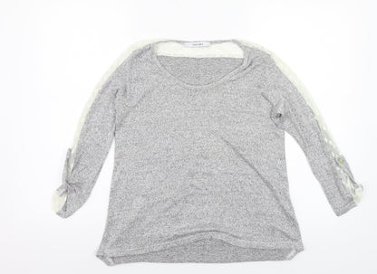 Additional front view of COIN 1804 women’s grey knit jumper, size L