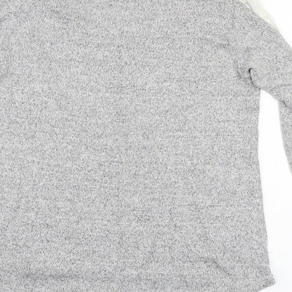 Brand and care label for COIN 1804 women’s grey knit jumper, size L